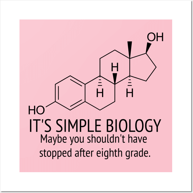 Estradiol: It's Simple Biology Wall Art by dikleyt